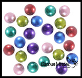 Metallic Glitter Thick Gel-Filled Squeeze Stress Balls  -  Sensory, Stress, Fidget Toy
