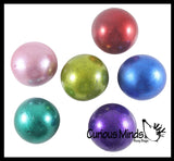 Metallic Glitter Thick Gel-Filled Squeeze Stress Balls  -  Sensory, Stress, Fidget Toy