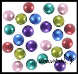 Metallic Glitter Thick Gel-Filled Squeeze Stress Balls  -  Sensory, Stress, Fidget Toy
