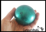 Metallic Glitter Thick Gel-Filled Squeeze Stress Balls  -  Sensory, Stress, Fidget Toy