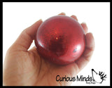 Metallic Glitter Thick Gel-Filled Squeeze Stress Balls  -  Sensory, Stress, Fidget Toy