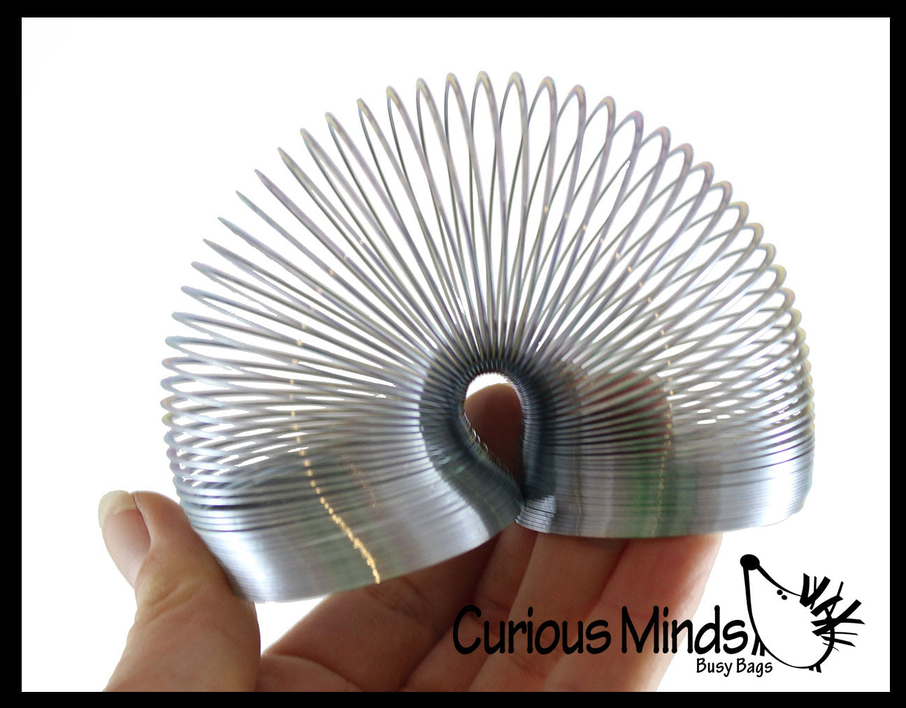 2" Metal Colored Magic Spring Coil Toy -  Sensory Fidget Toy - Relaxing & Mesmerizing - Stair Walking Fun Classic Toy