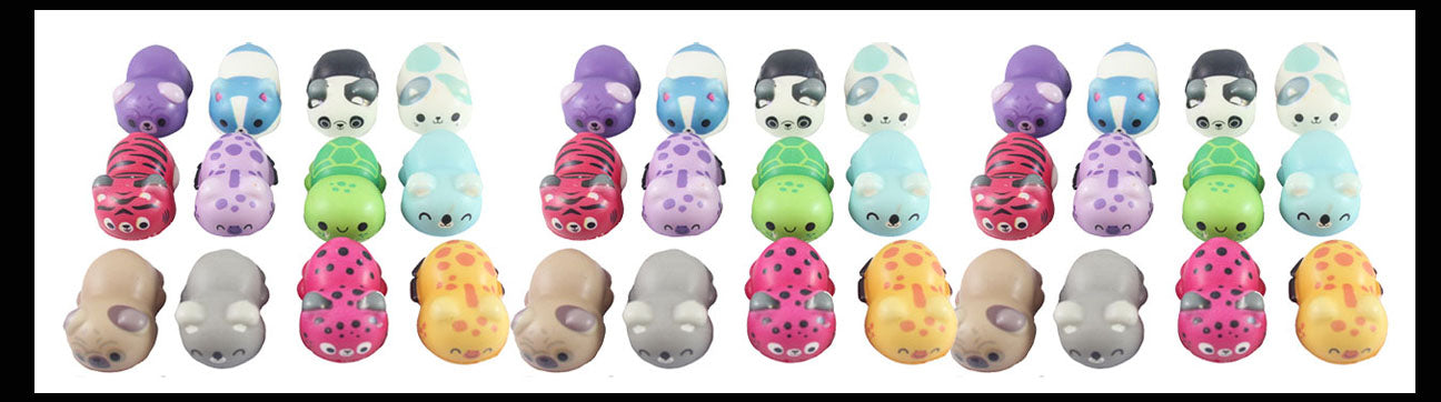 Cute Laying Animal Micro Slow Rise Squishy Toys - Mini Animals - Memory Foam Party Favors, Prizes, OT
