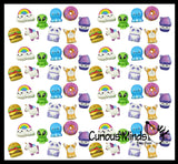 Set of 36 (3 Dozen) Cute Micro Slow Rise Squishy Toys - Mini Animals and Foods - Memory Foam Party Favors, Prizes, OT