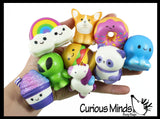 Cute Micro Slow Rise Squishy Toys - Mini Tiny Animals and Foods - Memory Foam Party Favors, Prizes, OT