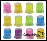 Mini Glitter Slime Containers - Bulk Party Favors - Putty