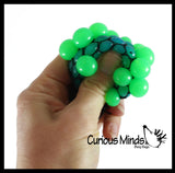 Tiny Mesh Ball - Squishy Fidget Ball with Web Netting - Stress Ball Color Changing Blobs