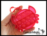 LAST CHANCE - LIMITED STOCK  - SALE Small Cute Ocean Animal on Clips Theme Bubble Pop Game - Silicone Push Poke Bubble Wrap Fidget Toy - Press Bubbles to Pop the Bubbles Down Then Flip it over and Do it Again - Bubble Popper Sensory Stress Toy