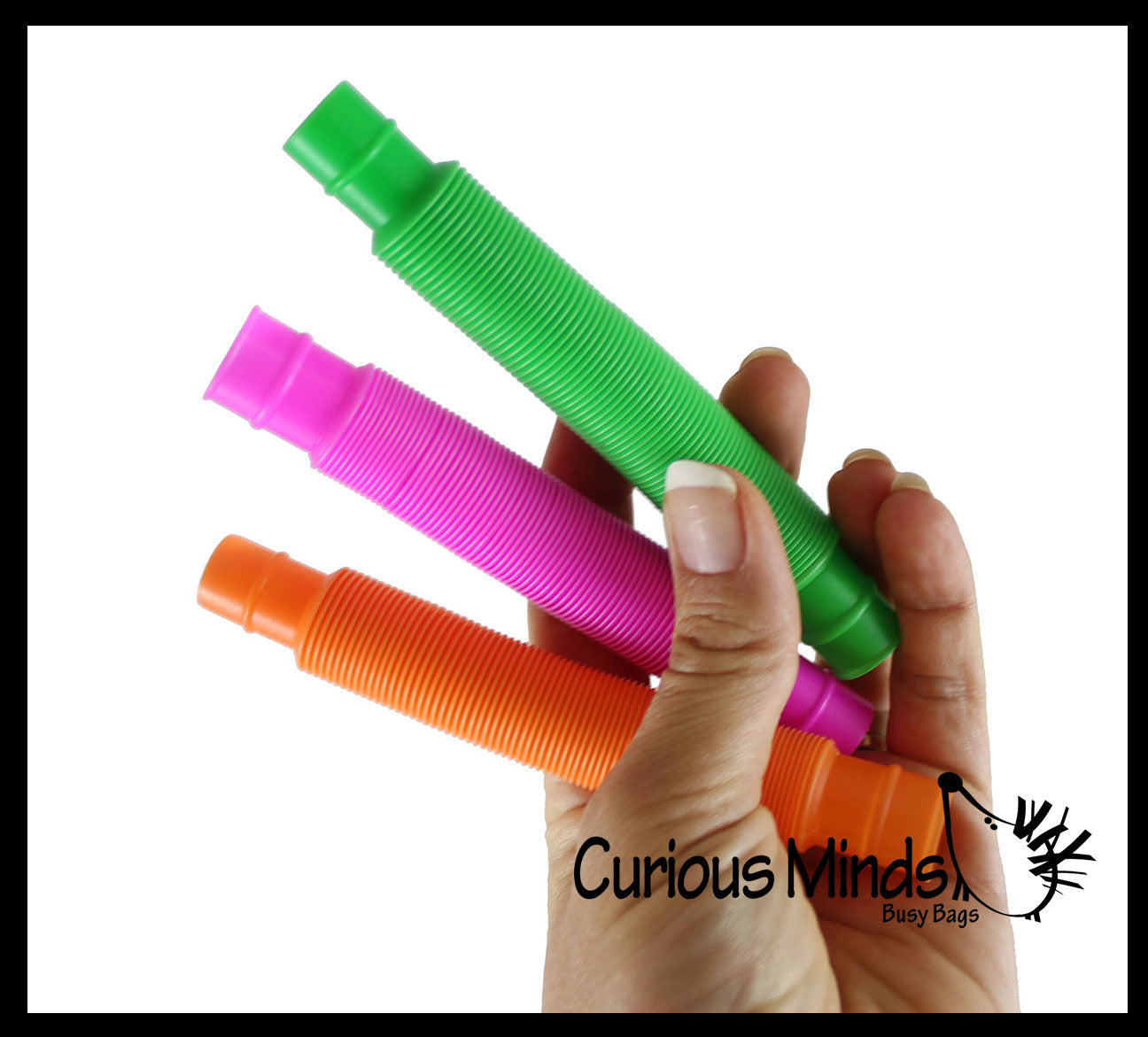 LAST CHANCE - LIMITED STOCK - Small Pull and Pop Fidget Snap Expanding Flexible Accordion Tube Toy - Free Play - Open Ended Fidget Toy