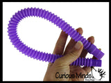 LAST CHANCE - LIMITED STOCK - Small Pull and Pop Fidget Snap Expanding Flexible Accordion Tube Toy - Free Play - Open Ended Fidget Toy