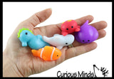 Ocean Sea Animal Mochi Squishy  - Adorable Cute Kawaii - Individually Wrapped Toys - Sensory, Stress, Fidget Party Favor Toy