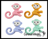 Cute Monkey Animal 3D Adorable Erasers - Eraser Pencil Toppers - Desk Pet - Novelty and Functional Adorable Eraser Novelty Treasure Prize, School Classroom Supply, - Party Favor