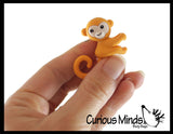 Cute Monkey Animal 3D Adorable Erasers - Eraser Pencil Toppers - Desk Pet - Novelty and Functional Adorable Eraser Novelty Treasure Prize, School Classroom Supply, - Party Favor