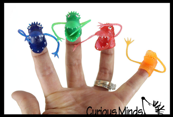 Monster Finger Puppet Rings Fun Bulk Novelty Toy Goody Bags Priz Curious Minds Busy Bags