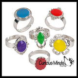 LAST CHANCE - LIMITED STOCK  - SALE - Mood Rings - Color Changing Heat Sensitive Jewelry for Children - Adjustable Ring Kids