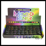 LAST CHANCE - LIMITED STOCK  - SALE - Mood Rings - Color Changing Heat Sensitive Jewelry for Children - Adjustable Ring Kids