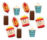 LAST CHANCE - LIMITED STOCK  - Cute Movie Theater Food Snacks Squishy Slow Rise Foam Characters -  Drink, Popcorn, Hot Dog and Ice Cream Sandwich Scented Sensory, Stress, Fidget Toy