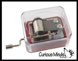 Mini Music Box - Wind Up Classic Toy - Mechanical Musical Toy - Fidget Stress Toy