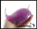 Jumbo Narwhal Water Bead Filled Squeeze Stress Ball  -  Sensory, Stress, Fidget Toy