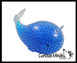 Jumbo Light Up Narwhal Water Bead Filled Squeeze Stress Ball  -  Sensory, Stress, Fidget Toy