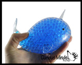 Mommy and Babies Narwhal Family Set - Water Bead Filled Squeeze Stress Ball  -  Sensory, Stress, Fidget Toy