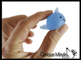 Narwhal Animal Mochi Squishy  - Adorable Cute Kawaii - Individually Wrapped Toys - Sensory, Stress, Fidget Party Favor Toy - Whale