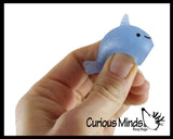 Narwhal Animal Mochi Squishy  - Adorable Cute Kawaii - Individually Wrapped Toys - Sensory, Stress, Fidget Party Favor Toy - Whale