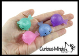 Narwhal Animal Mochi Squishy  - Adorable Cute Kawaii - Individually Wrapped Toys - Sensory, Stress, Fidget Party Favor Toy - Whale