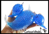 Mommy and Babies Narwhal Family Set - Water Bead Filled Squeeze Stress Ball  -  Sensory, Stress, Fidget Toy