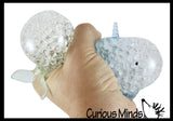 Narwhal Water Bead Filled Squeeze Stress Ball  -  Sensory, Stress, Fidget Toy Gel Orbs