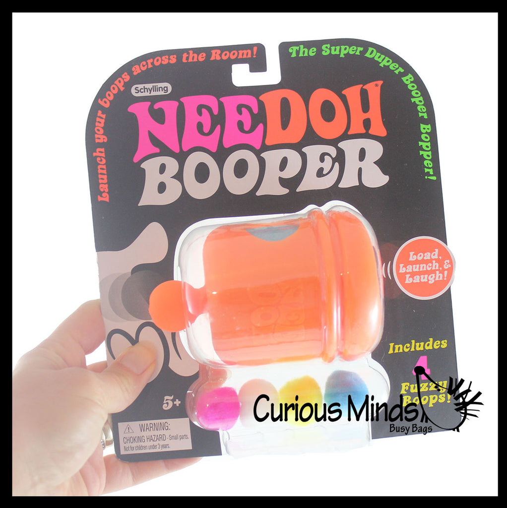 LAST CHANCE - LIMITED STOCK - Nee Doh Booper Gun Shooter Toy, Build Resistance for Strengthening Exercise, Pull, Stretchy, Fiddle Nee Doh