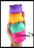 NeeDoh Groovy Cool Cat Soft Doh Filled Stretch Ball - Ultra Squishy and Moldable Relaxing Sensory Fidget Stress Toy Nee Doh
