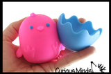 NeeDoh Chick in Egg - Easter Chicken - Soft Doh Filled Stretch Ball with Removable Egg - Ultra Squishy and Moldable Relaxing Sensory Fidget Stress Toy