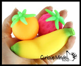 Nee Doh Fruit Basket Soft Fluff- Filled Squeeze Stress Balls  -  Sensory, Stress, Fidget Toy