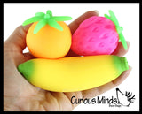 NeeDoh Fruit Basket Soft Fluff- Filled Squeeze Stress Balls  -  Sensory, Stress, Fidget Toy Nee doh