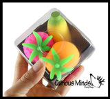 NeeDoh Fruit Basket Soft Fluff- Filled Squeeze Stress Balls  -  Sensory, Stress, Fidget Toy Nee doh