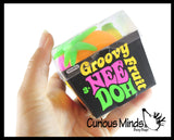 NeeDoh Fruit Basket Soft Fluff- Filled Squeeze Stress Balls  -  Sensory, Stress, Fidget Toy Nee doh