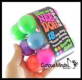 NeeDoh Gobs of Globs - 18 Teenie Tiny Nee-Doh 3 Pack Soft Doh Filled Stretch Ball - Ultra Squishy and Moldable Relaxing Sensory Fidget Stress Toy