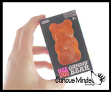 NeeDoh Gummy Bear - Gel Filled Stress Balll - Ultra Squishy and Moldable Relaxing Sensory Fidget Stress Toy Nee doh