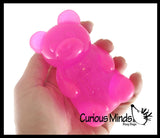 NeeDoh Gummy Bear - Gel Filled Stress Balll - Ultra Squishy and Moldable Relaxing Sensory Fidget Stress Toy Nee doh
