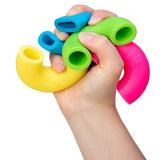 NeeDoh Mac and Squeeze Cheese - 4 Stretchy Elbow Noodle Strings Fidget Toy - Thick, Build Resistance for Strengthening Exercise, Pull, Stretchy, Fiddle Nee Doh