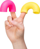 NeeDoh Mac and Squeeze Cheese - 4 Stretchy Elbow Noodle Strings Fidget Toy - Thick, Build Resistance for Strengthening Exercise, Pull, Stretchy, Fiddle Nee Doh