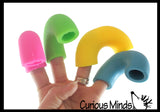 NeeDoh Mac and Squeeze Cheese - 4 Stretchy Elbow Noodle Strings Fidget Toy - Thick, Build Resistance for Strengthening Exercise, Pull, Stretchy, Fiddle Nee Doh