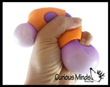 NeeDoh Mushroom - Groovy Shroom Soft Doh Filled Stretch Ball with Mesh Web - Ultra Squishy and Moldable Relaxing Sensory Fidget Stress Toy Nee Doh