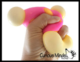 NeeDoh Mushroom - Groovy Shroom Soft Doh Filled Stretch Ball with Mesh Web - Ultra Squishy and Moldable Relaxing Sensory Fidget Stress Toy Nee Doh