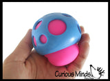 NeeDoh Mushroom - Groovy Shroom Soft Doh Filled Stretch Ball with Mesh Web - Ultra Squishy and Moldable Relaxing Sensory Fidget Stress Toy Nee Doh
