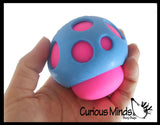 NeeDoh Mushroom - Groovy Shroom Soft Doh Filled Stretch Ball with Mesh Web - Ultra Squishy and Moldable Relaxing Sensory Fidget Stress Toy Nee Doh
