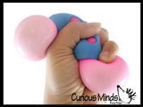 NeeDoh Mushroom - Groovy Shroom Soft Doh Filled Stretch Ball with Mesh Web - Ultra Squishy and Moldable Relaxing Sensory Fidget Stress Toy Nee Doh