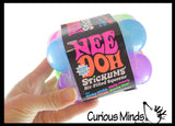 NeeDoh Stickums - 12 Teenie Tiny Soft Air Filled Stretch Ball - Ultra Squishy and Sticky Relaxing Sensory Fidget Stress Toy Nee Doh