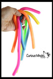 NeeDoh Noodlies 5 Stretchy Noodle Strings Fidget Toy - 13" Long, Not Sticky, Thick, Build Resistance for Strengthening Exercise, Pull, Stretchy, Fiddle Nee Doh